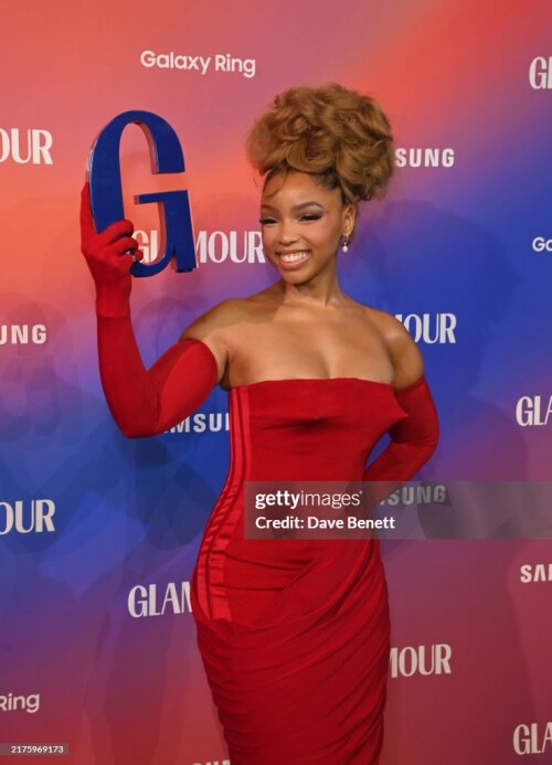 LONDON, ENGLAND - OCTOBER 01: Chloe Bailey poses in the winners room at the Glamour Women Of The Year Awards 2024 at Raffles London at The OWO on October 01, 2024 in London, England. (Photo by Alan Chapman/Dave Benett/Getty Images)