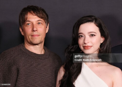 LOS ANGELES, CALIFORNIA - OCTOBER 01: (L-R) Sean Baker and Mikey Madison attend the 2024 Beyond Fest screening of "Anora" at Vista Theatre on October 01, 2024 in Los Angeles, California. (Photo by Rodin Eckenroth/Getty Images)