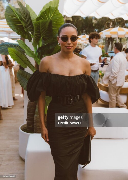 Jurnee Smollett at Veuve Clicquot Polo Classic at Will Rogers State Historic Park on October 05, 2024 in Pacific Palisades, California. (Photo by Sela Shiloni/WWD via Getty Images)