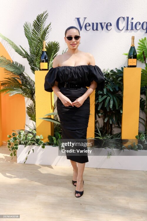 Jurnee Smollett at the 2024 Veuve Clicquot Polo Classic held at Will Rogers State Historic Park on October 5, 2024 in Los Angeles, California. (Photo by Chad Salvador/Variety via Getty Images)