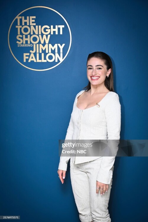 THE TONIGHT SHOW STARRING JIMMY FALLON -- Episode 2035 -- Pictured: Actress Rachel Sennott poses backstage on Wednesday, October 9, 2024 -- (Photo by: Todd Owyoung/NBC via Getty Images)