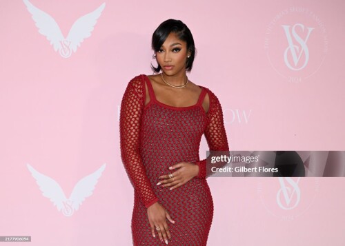 Angel Reese at the Victoria's Secret Fashion Show held at the Brooklyn Navy Yard on October 15, 2024 in New York, New York. (Photo by Gilbert Flores/Variety via Getty Images)