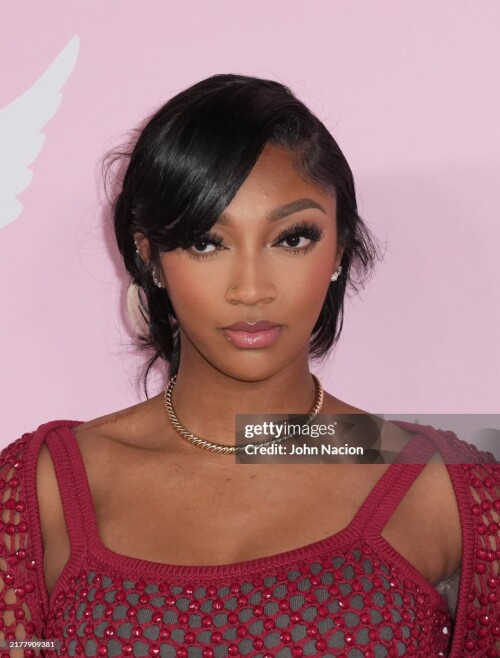 Angel Reese at the Victoria's Secret Fashion Show held at the Brooklyn Navy Yard on October 15, 2024 in New York, New York. (Photo by John Nacion/WWD via Getty Images)
