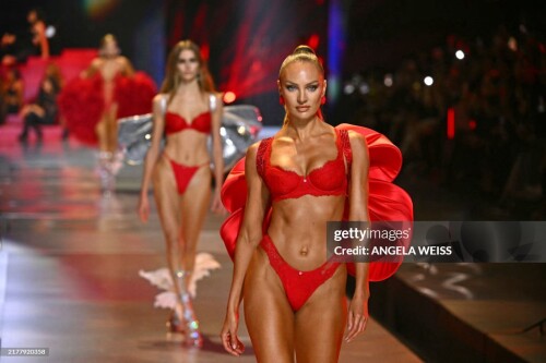 south African model Candice Swanepoel walks the runway during Victoria's Secret Fashion Show at Duggal Greenhouse at the Brooklyn Navy Yard in Brooklyn, New York on October 15, 2024. (Photo by ANGELA WEISS / AFP) (Photo by ANGELA WEISS/AFP via Getty Images)