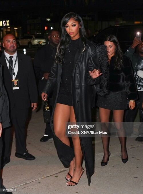 NEW YORK, NY - OCTOBER 15: Angel Reese arrives at "The Victorias Secret Show 2024" after party on October 15, 2024 in New York City.  (Photo by XNY/Star Max/GC Images)