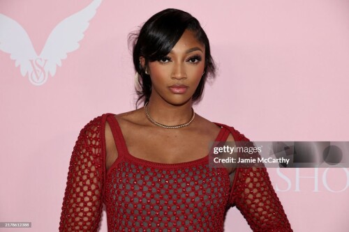 NEW YORK, NEW YORK - OCTOBER 15: Angel Reese attends the Victoria's Secret Fashion Show 2024 on October 15, 2024 in New York City. (Photo by Jamie McCarthy/Getty Images for Victoria's Secret)