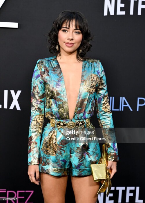Xochitl Gomez at the "Emilia P?rez" Los Angeles Premiere on October 21, 2024 in Los Angeles, California. (Photo by Gilbert Flores/Variety via Getty Images)