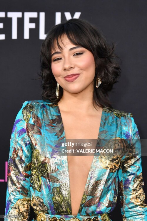 US actress Xochitl Gomez attends the Los Angeles premiere of Netflix's "Emilia Perez" at the Egyptian theatre in Hollywood, California, October 21, 2024. (Photo by VALERIE MACON / AFP) (Photo by VALERIE MACON/AFP via Getty Images)