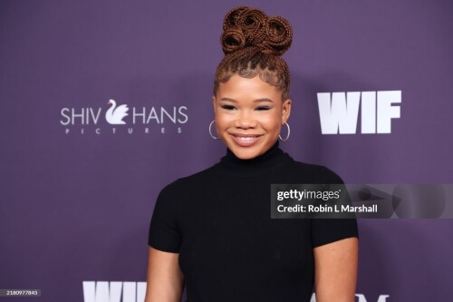 BEVERLY HILLS, CALIFORNIA - OCTOBER 24: Storm Reid attends the 2024 Women In Film Annual Gala at The Beverly Hilton on October 24, 2024 in Beverly Hills, California. (Photo by Robin L Marshall/WireImage)