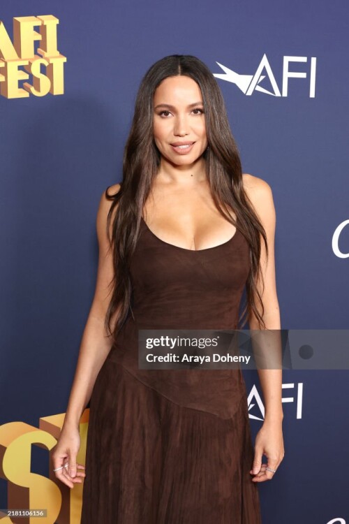 HOLLYWOOD, CALIFORNIA - OCTOBER 25: Jurnee Smollett attends the 2024 AFI Fest - "The Order" photo call at TCL Chinese 6 Theatres on October 25, 2024 in Hollywood, California. (Photo by Araya Doheny/Getty Images)