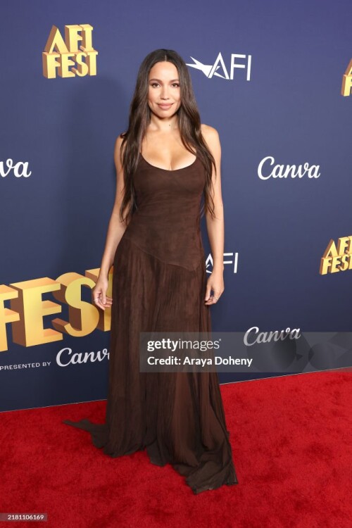 HOLLYWOOD, CALIFORNIA - OCTOBER 25: Jurnee Smollett attends the 2024 AFI Fest - "The Order" photo call at TCL Chinese 6 Theatres on October 25, 2024 in Hollywood, California. (Photo by Araya Doheny/Getty Images)