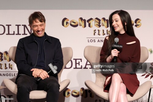 Sean S. Baker, Mikey Madison speaks on the panel of "Anora" at the Deadline Contenders Film: Los Angeles held at the Directors Guild of America on November 16, 2024 in Los Angeles, California. (Photo by Rich Polk/Deadline via Getty Images)