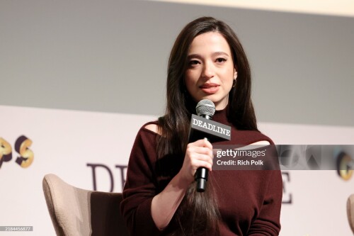 Mikey Madison speaks on the panel of "Anora" at the Deadline Contenders Film: Los Angeles held at the Directors Guild of America on November 16, 2024 in Los Angeles, California. (Photo by Rich Polk/Deadline via Getty Images)