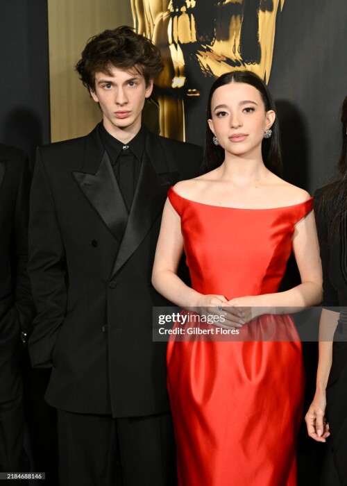 Mark Eydelshteyn, Mikey Madison at the 15th Governors Awards held at the Ray Dolby Ballroom at Ovation Hollywood on November 17, 2024 in Los Angeles, California. (Photo by Gilbert Flores/Variety via Getty Images)