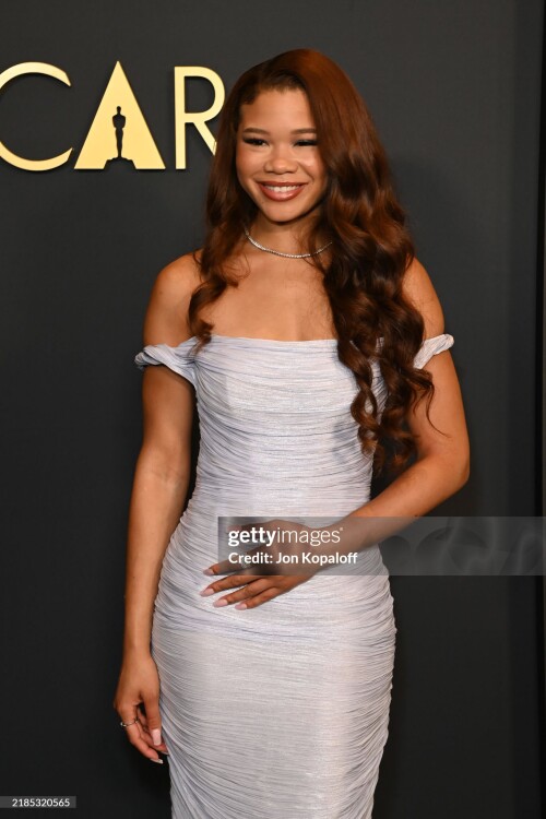 HOLLYWOOD, CALIFORNIA - NOVEMBER 17: Storm Reid attends the 2024 Governors Awards at Dolby Theatre on November 17, 2024 in Hollywood, California.  (Photo by Jon Kopaloff/Getty Images)