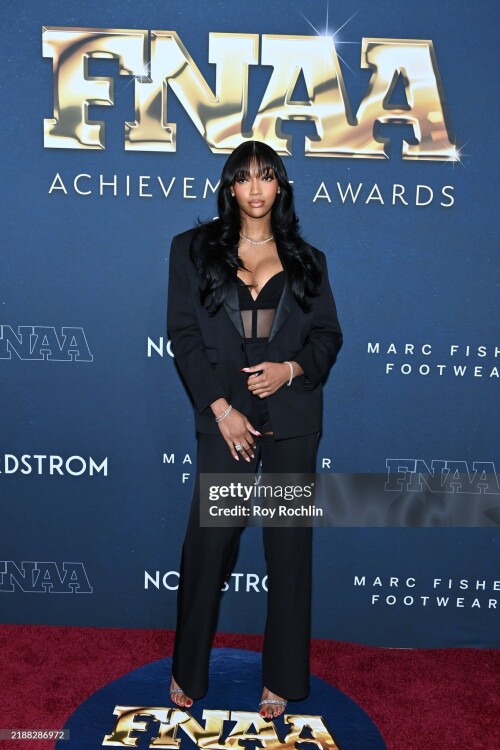 NEW YORK, NEW YORK - DECEMBER 04: Angel Reese attends Footwear News Achievement Awards (FNAAs) 2024 at Cipriani South Street on December 04, 2024 in New York City.  (Photo by Roy Rochlin/Footwear News via Getty Images)