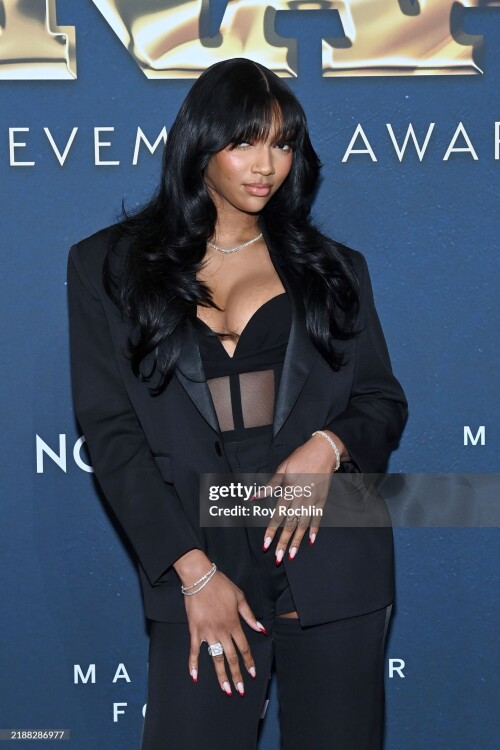 NEW YORK, NEW YORK - DECEMBER 04: Angel Reese attends Footwear News Achievement Awards (FNAAs) 2024 at Cipriani South Street on December 04, 2024 in New York City.  (Photo by Roy Rochlin/Footwear News via Getty Images)