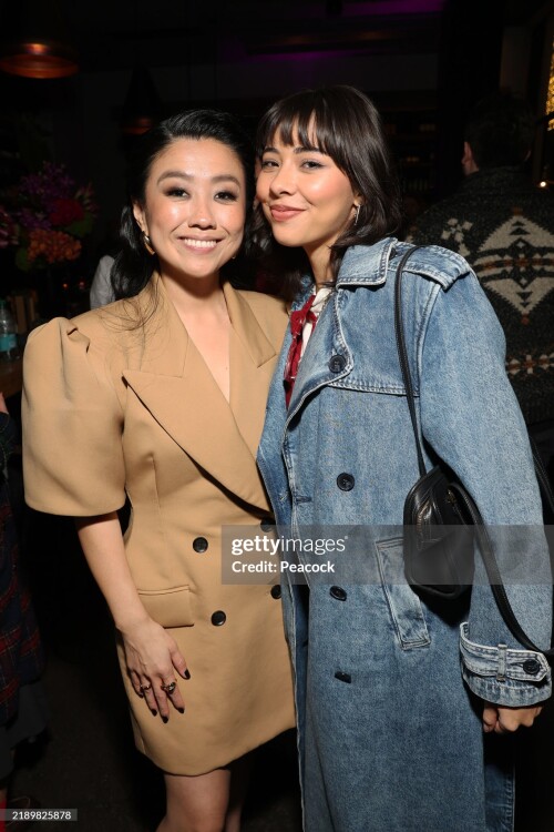 LAID -- "Laid Premiere" -- Pictured: (l-r) Sherry Cola, Xochitl Gomez at Zinque on December 16, 2024 -- (Photo by: Todd Williamson/Peacock via Getty Images)