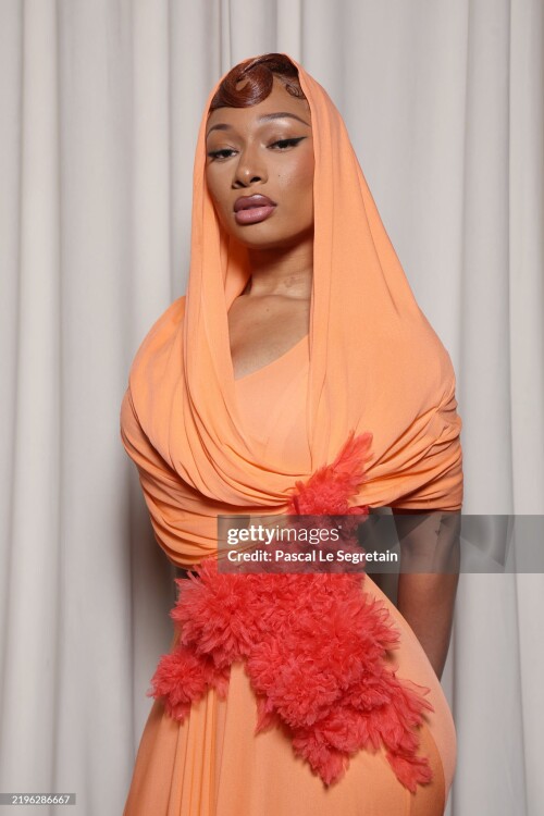 PARIS, FRANCE - JANUARY 27: Megan Thee Stallion attends the Giambattista Valli Haute Couture Spring-Summer 2025 show as part of Paris Fashion Week on January 27, 2025 in Paris, France. (Photo by Pascal Le Segretain/Getty Images for Giambattista Valli)