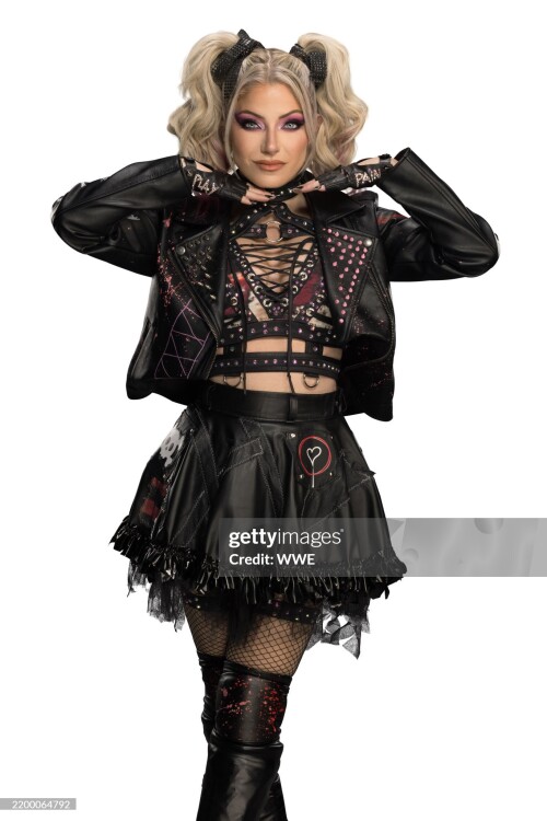 MEMPHIS, TENNESSEE - FEBRUARY 7: (EDITOR?S NOTE: Image has been retouched.) WWE Superstar Alexa Bliss poses for photos on February 7, 2025 in Memphis, Tennessee.  (Photo by Eric Johnson/WWE via Getty Images)