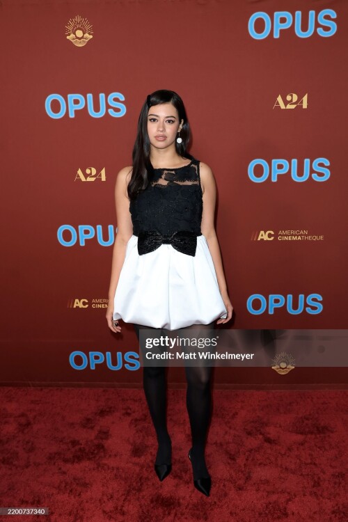 LOS ANGELES, CALIFORNIA - FEBRUARY 19: Amber Midthunder attends the Los Angeles Premiere of A24's "OPUS" at The Egyptian Theatre Hollywood on February 19, 2025 in Los Angeles, California. (Photo by Matt Winkelmeyer/Getty Images)