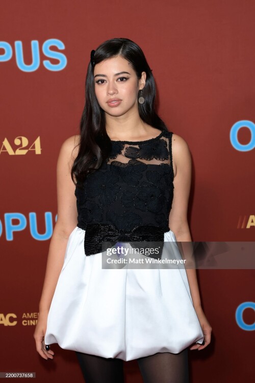 LOS ANGELES, CALIFORNIA - FEBRUARY 19: Amber Midthunder attends the Los Angeles Premiere of A24's "OPUS" at The Egyptian Theatre Hollywood on February 19, 2025 in Los Angeles, California. (Photo by Matt Winkelmeyer/Getty Images)