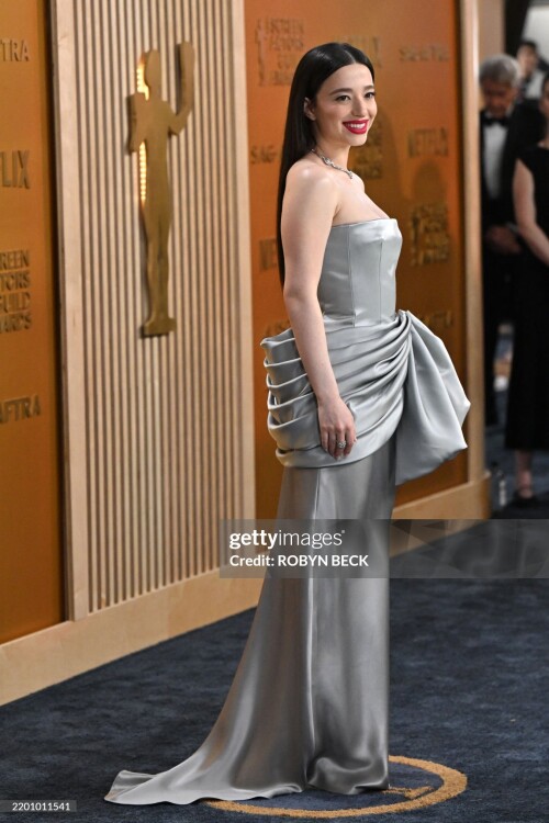 US actress Mikey Madison arrives for the 31st Annual Screen Actors Guild awards at the Shrine Auditorium in Los Angeles, February 23, 2025. (Photo by Robyn Beck / AFP) (Photo by ROBYN BECK/AFP via Getty Images)