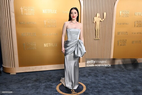 US actress Mikey Madison arrives for the 31st Annual Screen Actors Guild awards at the Shrine Auditorium in Los Angeles, February 23, 2025. (Photo by Robyn Beck / AFP) (Photo by ROBYN BECK/AFP via Getty Images)