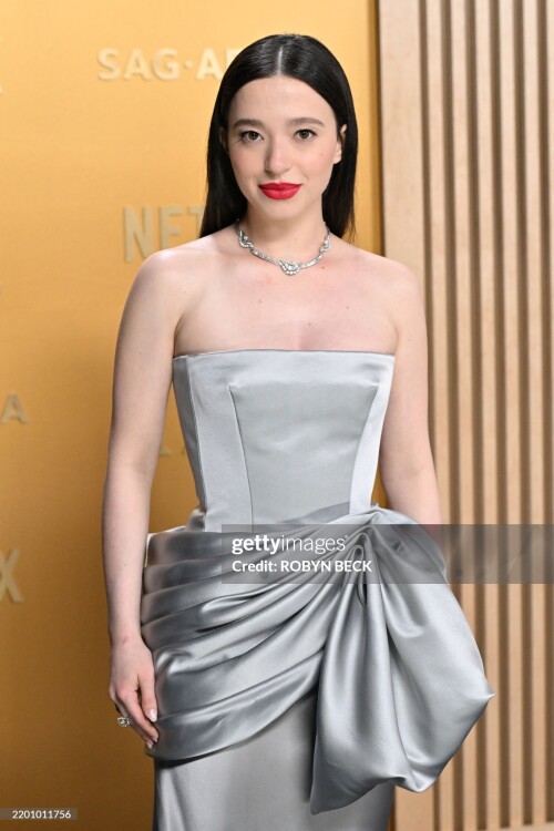 US actress Mikey Madison arrives for the 31st Annual Screen Actors Guild awards at the Shrine Auditorium in Los Angeles, February 23, 2025. (Photo by Robyn Beck / AFP) (Photo by ROBYN BECK/AFP via Getty Images)