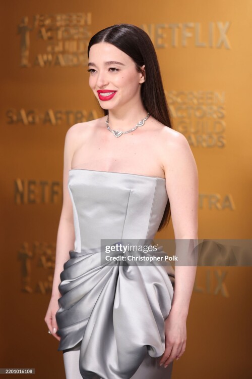 Mikey Madison at the 31st Screen Actors Guild Awards held at Shrine Auditorium and Expo Hall on February 23, 2025 in Los Angeles, California. (Photo by Christopher Polk/Variety via Getty Images)