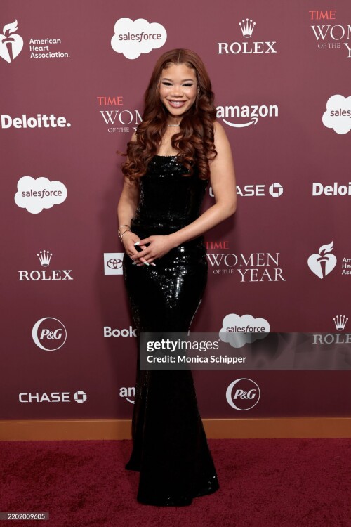 WEST HOLLYWOOD, CALIFORNIA - FEBRUARY 25: Storm Reid attends the TIME Women of the Year Gala at The West Hollywood EDITION on February 25, 2025 in West Hollywood, California.  (Photo by Monica Schipper/Getty Images)