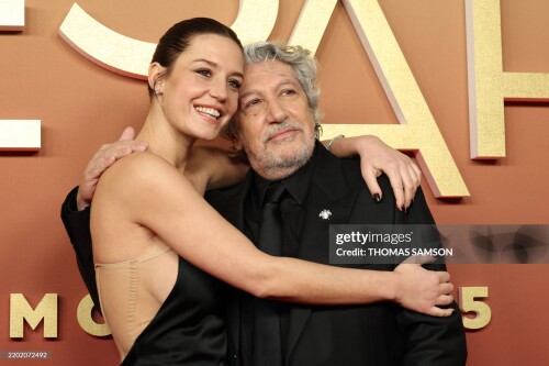 French actress Adele Exarchopoulos (L) poses with French actor Alain Chabat before the 50th edition of the Cesar Film Awards ceremony at the Olympia venue in Paris on February 28, 2025. (Photo by Thomas SAMSON / AFP) (Photo by THOMAS SAMSON/AFP via Getty Images)