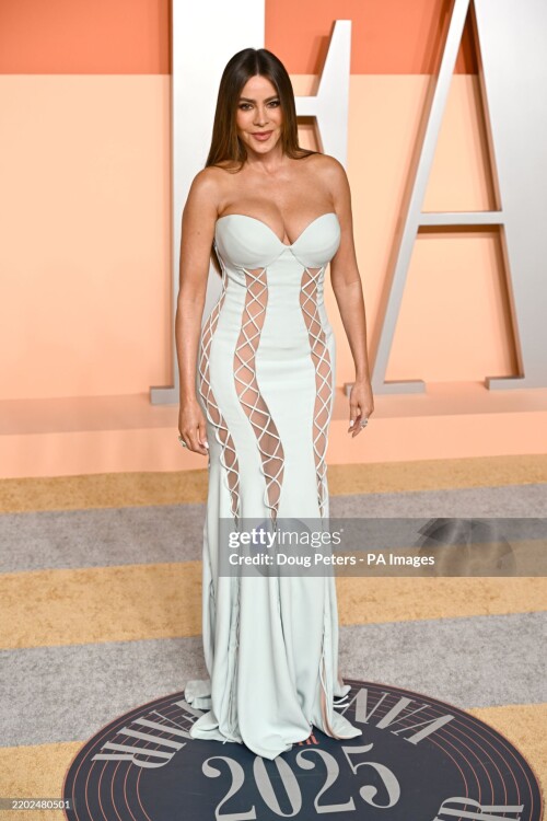 Sof?a Vergara attending the Vanity Fair Oscar Party held at the Wallis Annenberg Center for the Performing Arts in Beverly Hills, Los Angeles, California, USA. Picture date: Sunday March 2, 2025. (Photo by Doug Peters/PA Images via Getty Images)