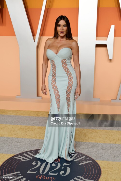 BEVERLY HILLS, CALIFORNIA - MARCH 02: Sof?a Vergara attends the 2025 Vanity Fair Oscar Party Hosted By Radhika Jones at Wallis Annenberg Center for the Performing Arts on March 02, 2025 in Beverly Hills, California.  (Photo by Dia Dipasupil/FilmMagic)