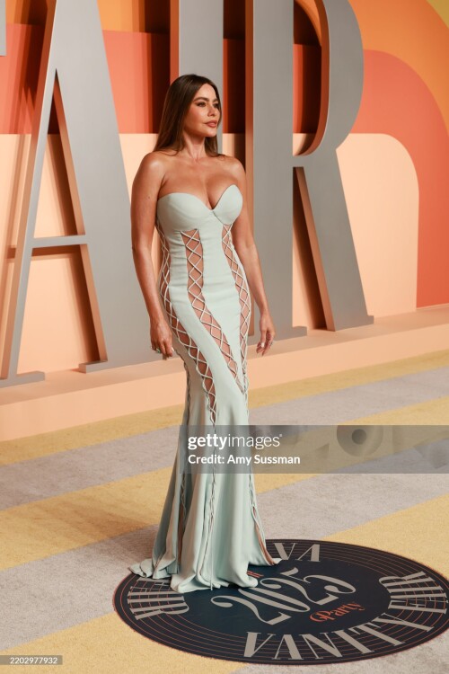 BEVERLY HILLS, CALIFORNIA - MARCH 02: Sof?a Vergara attends the 2025 Vanity Fair Oscar Party Hosted By Radhika Jones at Wallis Annenberg Center for the Performing Arts on March 02, 2025 in Beverly Hills, California.  (Photo by Amy Sussman/Getty Images)