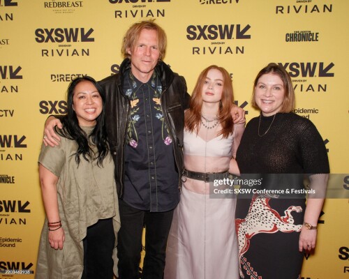 DanTram Nguyen, Geremy Jasper, Sadie Sink, Michelle Hooper at the "O'Dessa" Premiere during the SXSW Conference & Festivals at the Paramount Theatre on March 8, 2025 in Austin, Texas. (Photo by Hubert Vestil/SXSW Conference & Festivals via Getty Images)