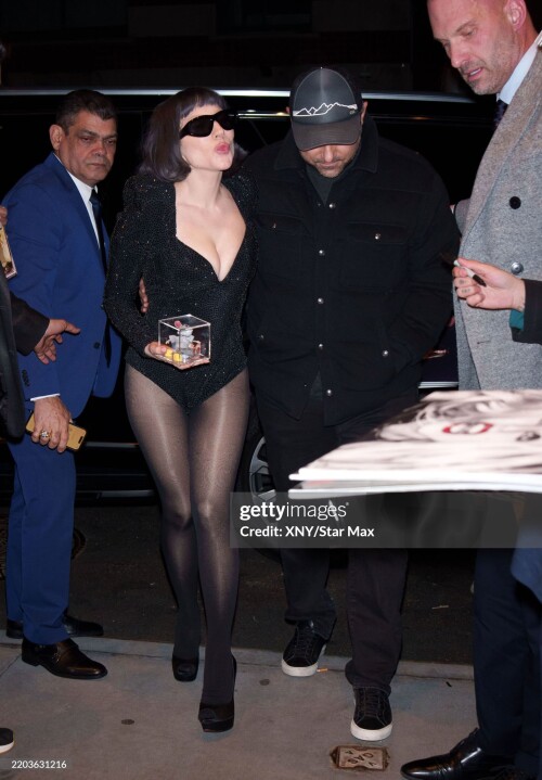 NEW YORK, NY - MARCH 09:  Lady Gaga and Michael Polansky are seen on March 09, 2025 in New York City.  (Photo by XNY/Star Max/GC Images)