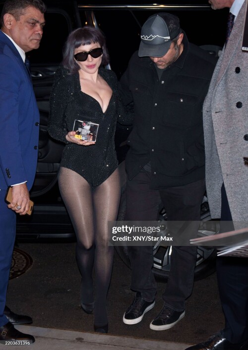 NEW YORK, NY - MARCH 09:  Lady Gaga and Michael Polansky are seen on March 09, 2025 in New York City.  (Photo by XNY/Star Max/GC Images)