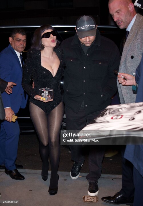 NEW YORK, NY - MARCH 09:  Lady Gaga and Michael Polansky are seen on March 09, 2025 in New York City.  (Photo by XNY/Star Max/GC Images)