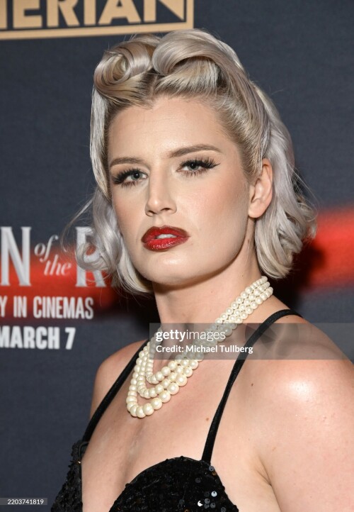 LOS ANGELES, CALIFORNIA - MARCH 06: Wrestler Toni Storm attends the Los Angeles premiere of "Queen Of The Ring" at AMC The Grove 14 on March 06, 2025 in Los Angeles, California. (Photo by Michael Tullberg/Getty Images)