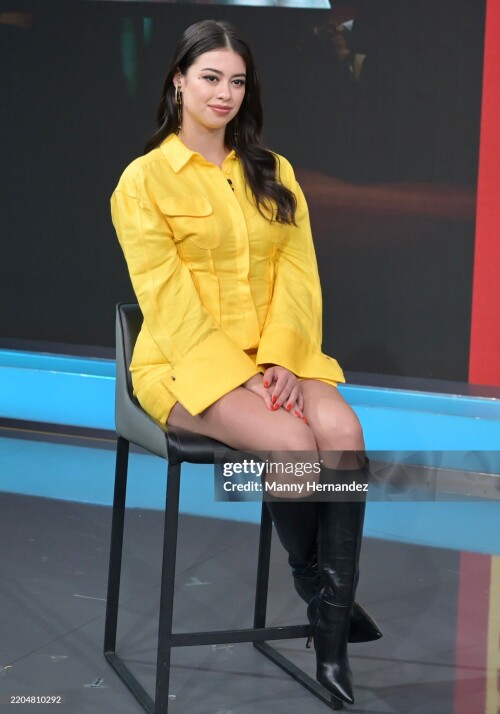 DORAL, FLORIDA - MARCH 12:   Actress Amber Midthunder at "Despierta America" morning show at Univision Studios on March 12, 2025 in Doral, Florida. (Photo by Manny Hernandez/Getty Images)