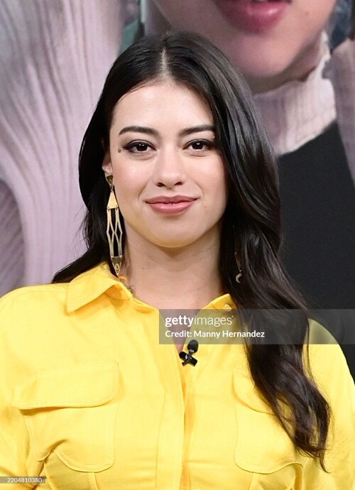 DORAL, FLORIDA - MARCH 12:   Actress Amber Midthunder at "Despierta America" morning show at Univision Studios on March 12, 2025 in Doral, Florida. (Photo by Manny Hernandez/Getty Images)
