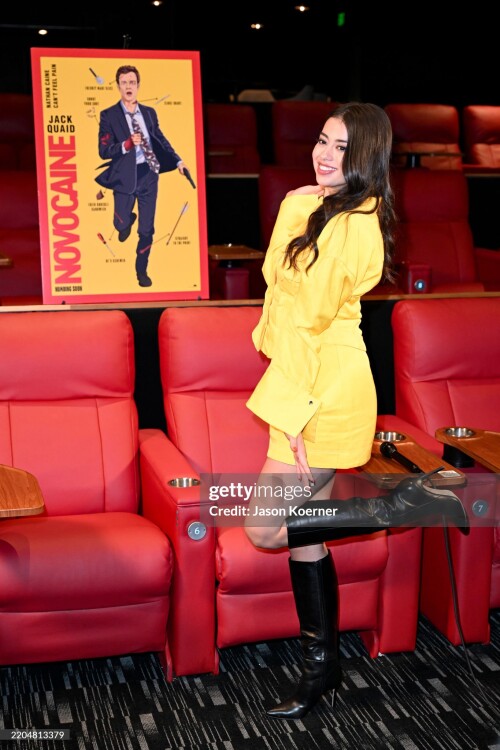 MIAMI, FLORIDA - MARCH 12: Amber Midthunder attends the "Novocaine" Miami Tastemaker Screening at Silverspot Cinema - Downtown Miami on March 12, 2025, in Miami, Florida. (Photo by Jason Koerner/Getty Images for Paramount Pictures)