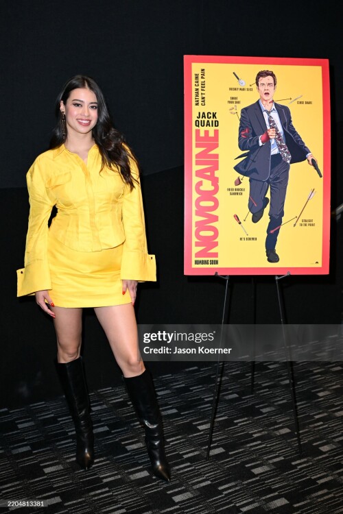 MIAMI, FLORIDA - MARCH 12: Amber Midthunder attends the "Novocaine" Miami Tastemaker Screening at Silverspot Cinema - Downtown Miami on March 12, 2025, in Miami, Florida. (Photo by Jason Koerner/Getty Images for Paramount Pictures)