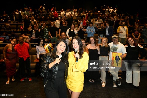 MIAMI, FLORIDA - MARCH 12: Amber Midthunder takes photo with audience during the "Novocaine" Miami Tastemaker Screening at Silverspot Cinema - Downtown Miami on March 12, 2025, in Miami, Florida. (Photo by Jason Koerner/Getty Images for Paramount Pictures)