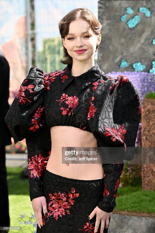 LONDON, ENGLAND - MARCH 30: Emma Myers attends the world premiere of "A Minecraft Movie" at Cineworld Leicester Square on March 30, 2025 in London, England. (Photo by Jeff Spicer/Getty Images for Warner Bros. Pictures)