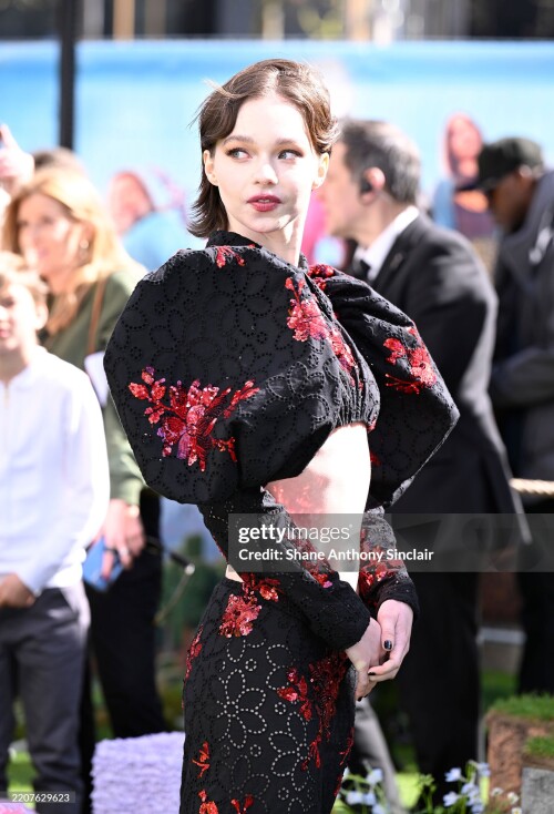 LONDON, ENGLAND - MARCH 30: Emma Myers attends the World Premiere of "A Minecraft Movie" at Cineworld Leicester Square on March 30, 2025 in London, England. (Photo by Shane Anthony Sinclair/Getty Images)