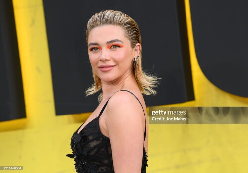 LONDON, ENGLAND - APRIL 22: Florence Pugh attends the "Thunderbolts*" UK Special Screening at Cineworld Leicester Square on April 22, 2025 in London, England. (Photo by Joe Maher/Getty Images)