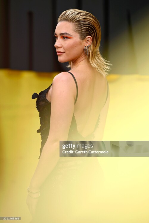 LONDON, ENGLAND - APRIL 22: Florence Pugh attends the "Thunderbolts*" UK Special Screening at Cineworld Leicester Square on April 22, 2025 in London, England. (Photo by Gareth Cattermole/Getty Images)