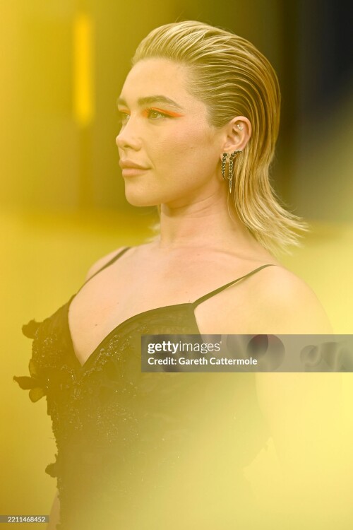 LONDON, ENGLAND - APRIL 22: Florence Pugh attends the "Thunderbolts*" UK Special Screening at Cineworld Leicester Square on April 22, 2025 in London, England. (Photo by Gareth Cattermole/Getty Images)